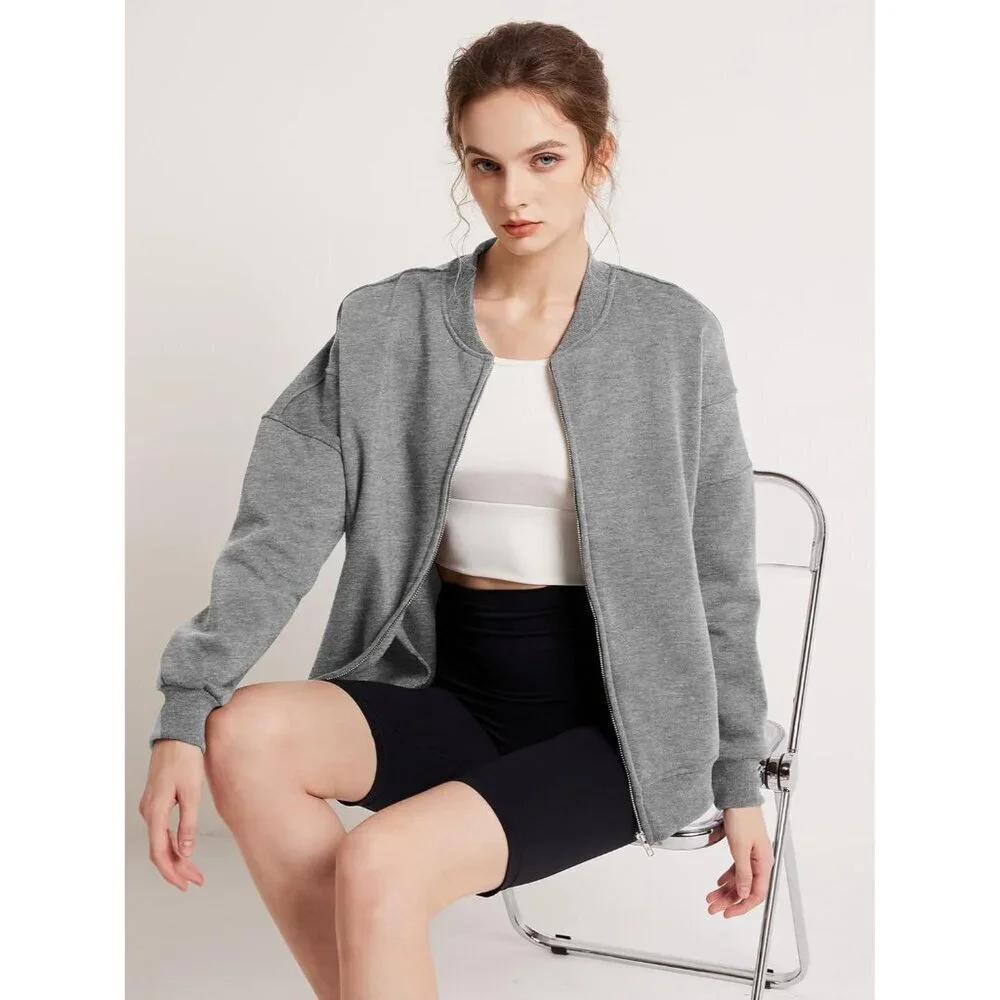 Women’s Fleece Sweatshirt Crewneck Long Sleeve Casual Outerwear